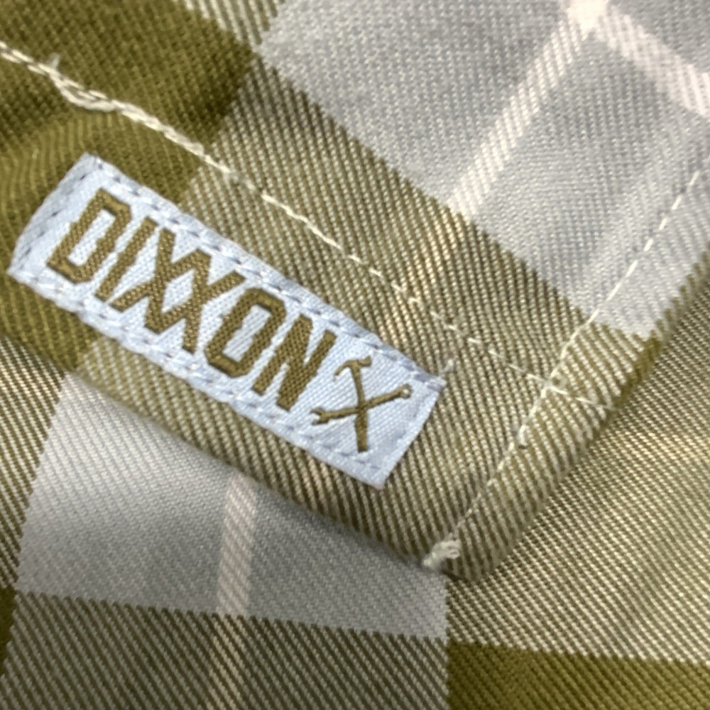 DIXXON Flannel Shirt Womens Medium Green Plaid Astoria Form Function Long Sleeve - Picture 10 of 14